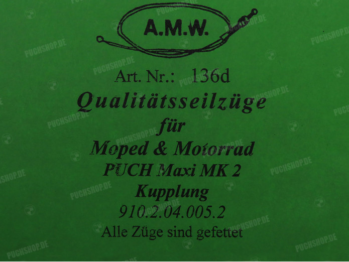 Bowdenzug Puch Maxi MK2 Kupplungszug A.M.W. 